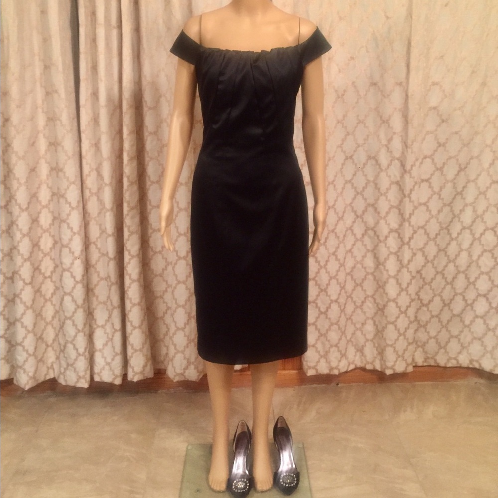 A midi dress with a bow at the back